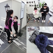 Amy bé gái trẻ em mùa đông đen xà cạp hoang dã bé cộng với nhung ấm romper vớ không chân quần tất cho bé sơ sinh