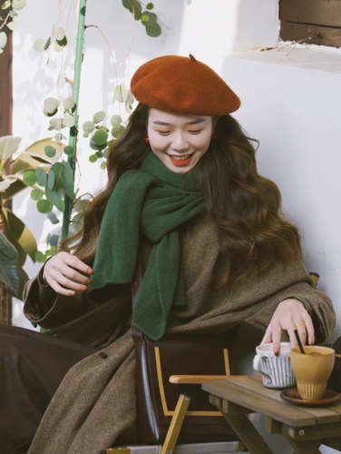 秋冬保暖围巾日系文艺复古女森系