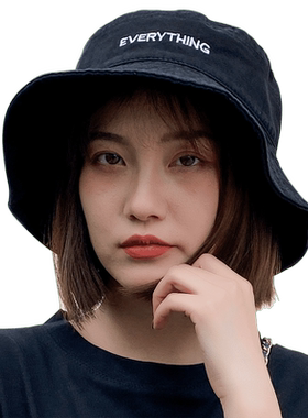 遮阳帽学生百搭日系黑色太阳帽子