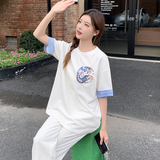 2025女夏季绣花凤凰图，女装T恤，慧峰