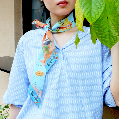 【Stephy】香港文化-丝巾Twilly 领带礼盒套装 / 香港手信 (客制)