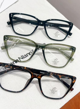 猫形大框防蓝光tr眼镜框韩版素颜网红男女同款平光镜框TR23123