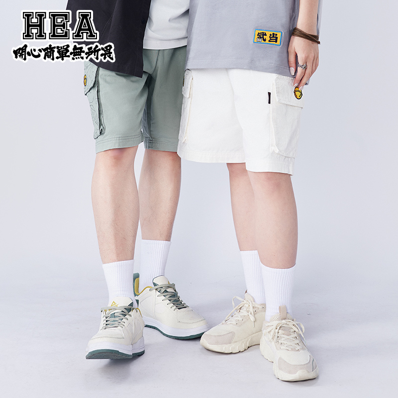 HEA短裤休闲宽松国潮醒狮休闲裤
