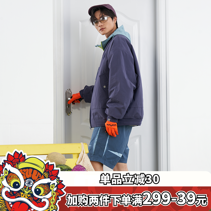 HEAxizzue联名情侣棒球领棉衣