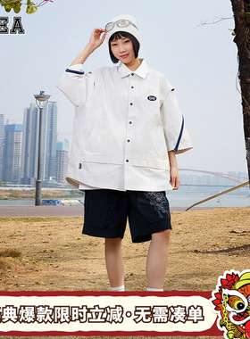 HEA 经典醒狮休闲裤短裤复古机能感工装风轻薄百搭五分裤男女同款