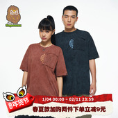 T恤夏季 HEA 百搭上衣 fingercroxx男女同款 国潮圆领重磅短袖 i.t