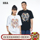 宽松设计感上衣 T恤男女同款 HEA 国潮醒狮八破图拼接印花狮头短袖