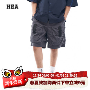 百搭休闲轻户外宽松运动大码 HEA 街头风多口袋五分裤 短裤 复古工装