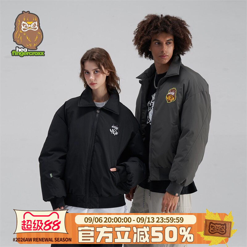 潮牌棒球棉服棉衣男女情侣款