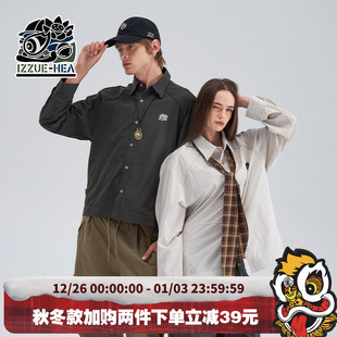izzue联名国潮工装 i.t 长袖 衬衫 情侣衬衣 HEA 外套男女秋冬新款