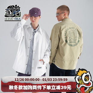 衬衫 i.t 拼接长袖 外套男女情侣休闲百搭衬衣 izzue国潮工装 HEA