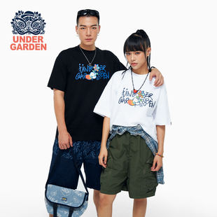 UNDERGARDEN聯(lián)名款 HEA i.t 趣味花花休閑百搭透氣重磅短袖 T恤