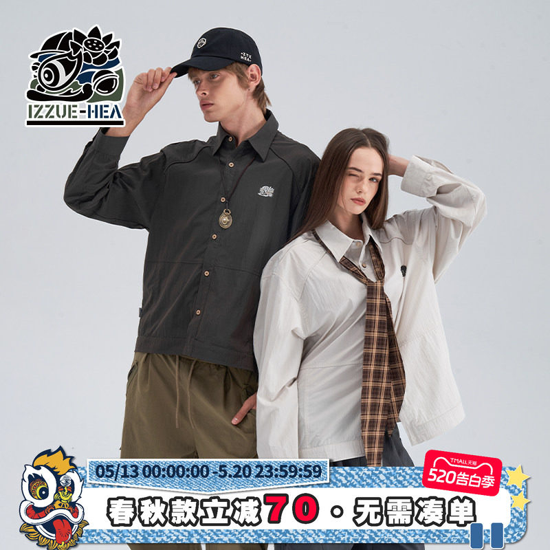 HEA x i.t izzue联名国潮工装长袖衬衫外套男女秋冬新