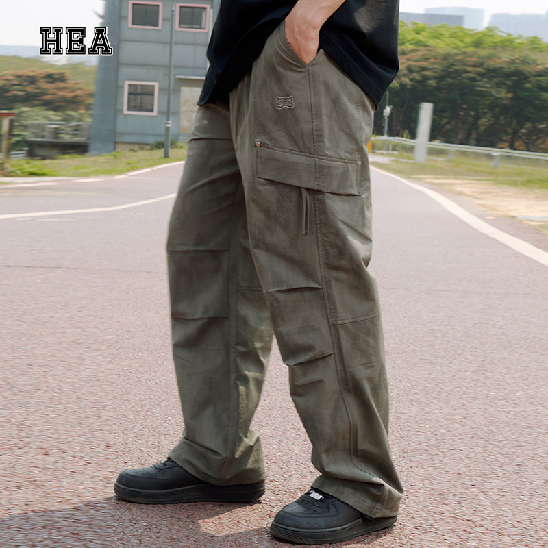 HEA 休闲工装风长裤山系户外运动风直筒长裤百搭国潮经典男女同款