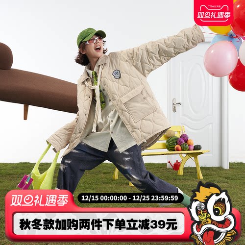 HEA x i.t izzue联名国潮单排扣棉服外套男2025秋冬新款棉衣