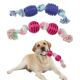 grinding cord knot Double dog cotton ball teeth with toy