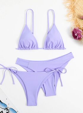 Women 3pc Bandeau Bandage Bikini Set Push Up Brazilian Swimw