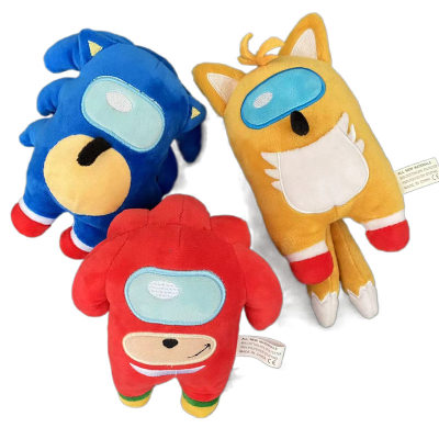 Anime animation Sonic combined with plush doll