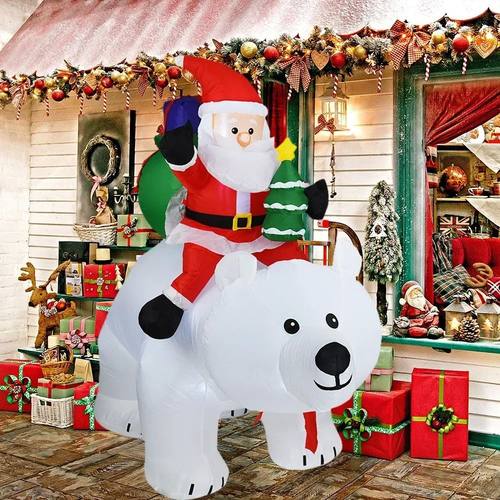 Christmas Inflatable Decoration Toy Built-in LED Lights Infl