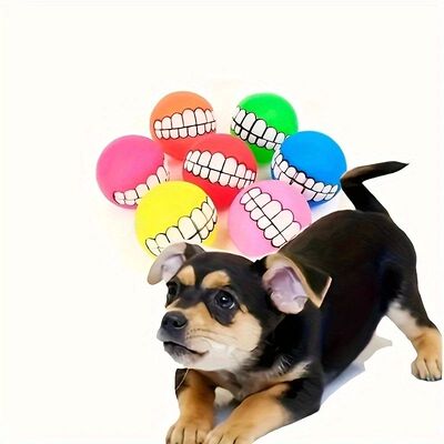 1pc Rubber Dog Toys Squeaky Cleaning Tooth Dog Chew Toy Smal