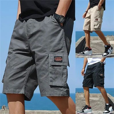 Men Cargo Shorts Summer Male Lounge Short Pants Multi Pocket