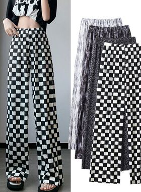 Women Long Pants 2024 Tie-dye Printed Spring Summer Elastic