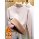 Winter Thicken Sweater Turtleneck Women Elegant Velvet Lined