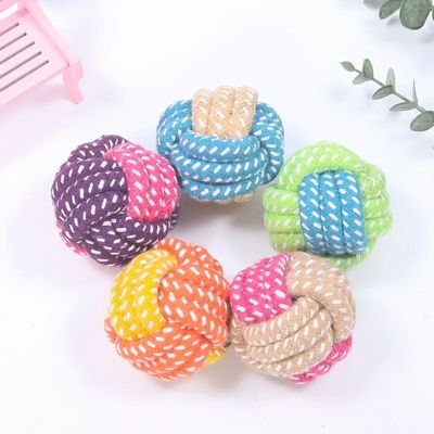 Interactive Cotton Rope Mini Dog Toys Ball for Dogs Accessor