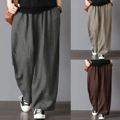Women Elegant Trousers Long Pants Breathable Comfortable Loo
