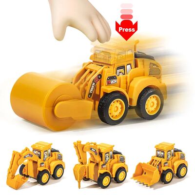 Engineering Vehicle Model Press Sliding Car Excavator Bulldo