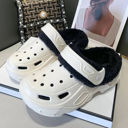 Plush slippers 2024 new winter men's and women's thick high