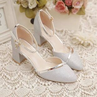 Fashion Spring and Summer Black High-heeled Shoes Women's Hi
