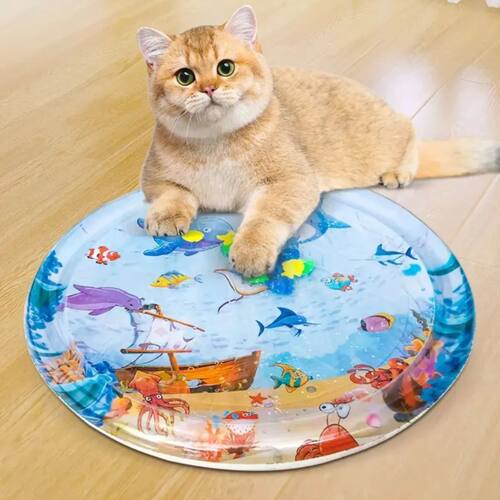Water Sensory Play Mat Thickened Inflatable Pet Water Bed Cu