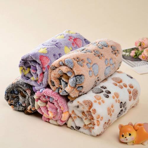Warm Pet Cat Blanket Autumn Winter Cozy Thicken Fleece Kitte