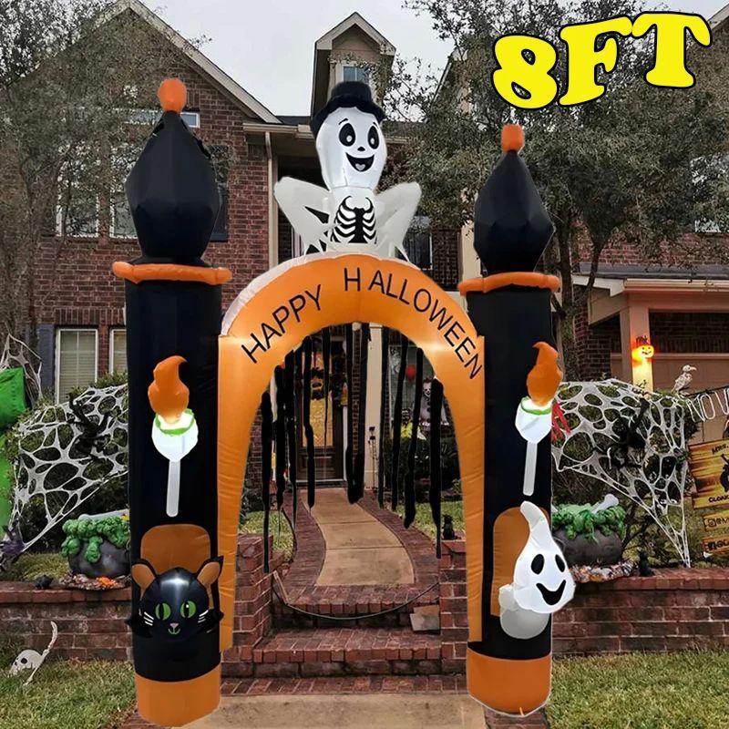 Halloween Inflatable Arch Toys Model Built-in LED Light Pump
