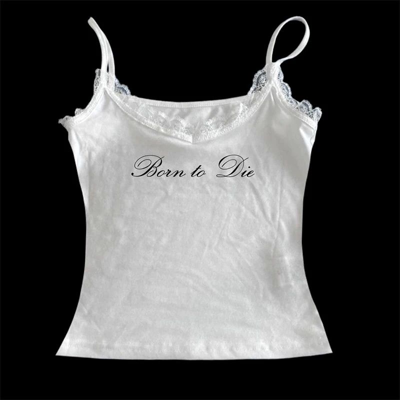 Women's Sleeveless Camisole Y2K Sexy Lace Streetwear Hip Hop