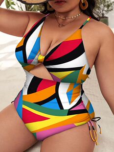 2023 Plus Large Women Size One Swimwear Push Swimsu piece