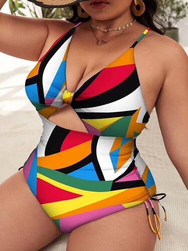 2023 Large Plus Size Swimwear Women One-piece Push Up Swimsu