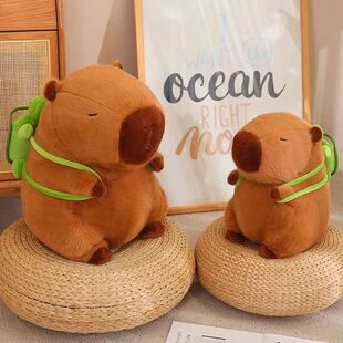 Pet Cute Capybara Plush with TurtleBackpack Kawaii Capibara