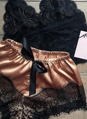 Womens Sexy Lace Sleepwear Lace Lingerie Sleeveless V-Neck B