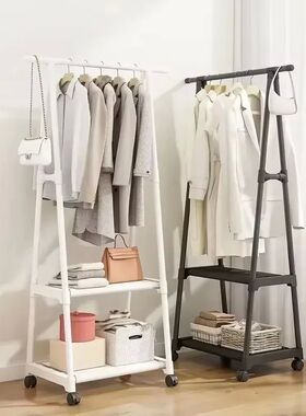 Clothes Rack Triangle Pulley With Wheels Home Assembly Livin