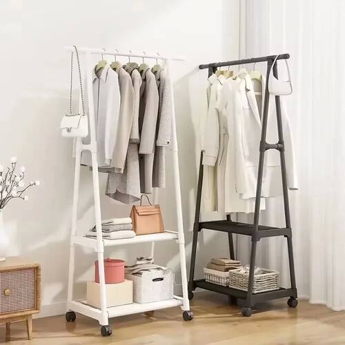 Clothes Rack Triangle Pulley With Wheels Home Assembly Livin