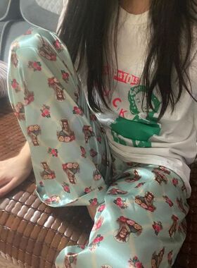 2021 New Korean Style Summer Blue Plaid Art Print Loose Casu