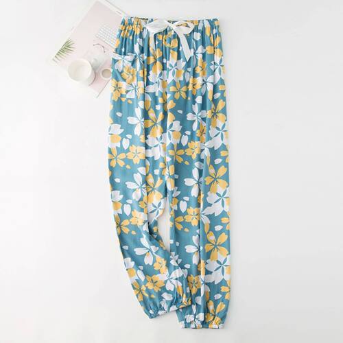 Women Cotton Silk Trousers Summer Loose Pajamas Home Pants T