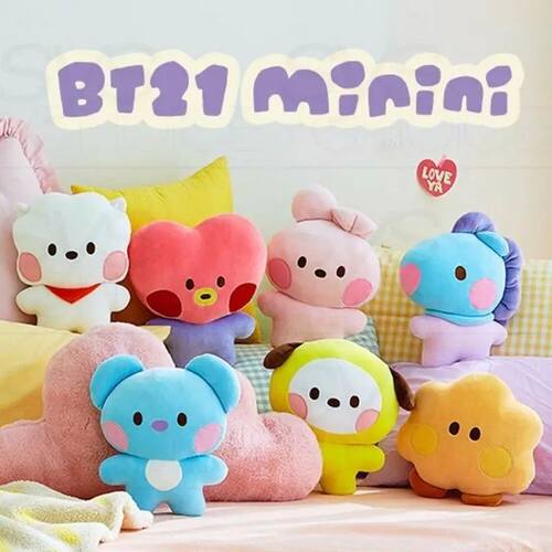 12-22cm BT21 Plush Dolls New Mini Kawaii Keychain Bag Pendan