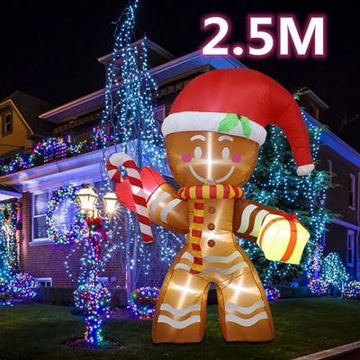 2.5M Inflatable Christmas Decorations Giant Gingerbread Man