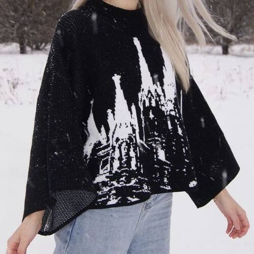 Harajuku Loose Sweater Men's Hip Hop Streetwear Winter Gothi