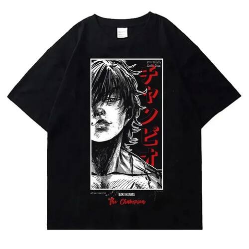 Anime Printed T-Shirt Harajuku Streetwear Summer Oversized M