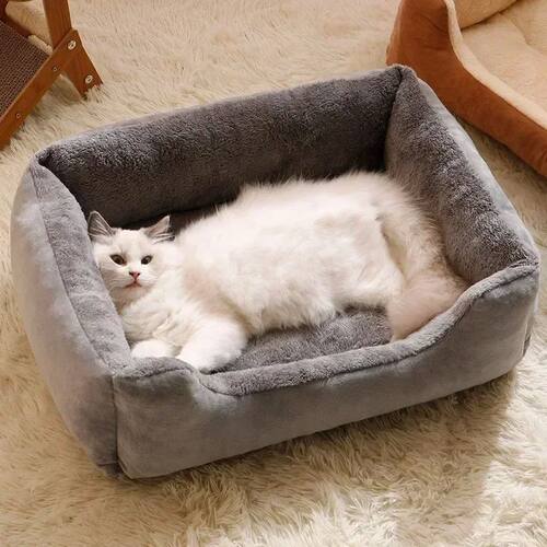Bed for Cats Dogs Warm Thickened Cat Bed Kitten Cushions Dog