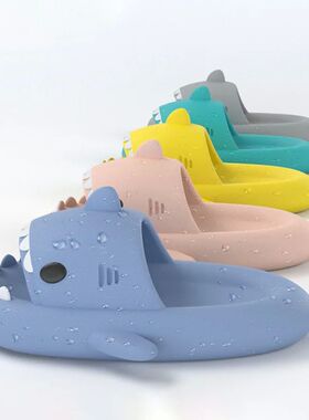 2023 New Summer Shark Slippers Women Slides Men Bathroom Fli